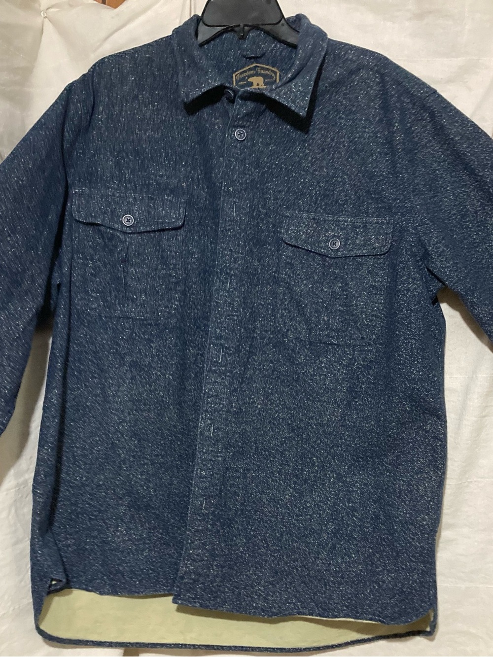 Men's Casual Button-Down Shirt - Navy Speckle Freedom Foundry